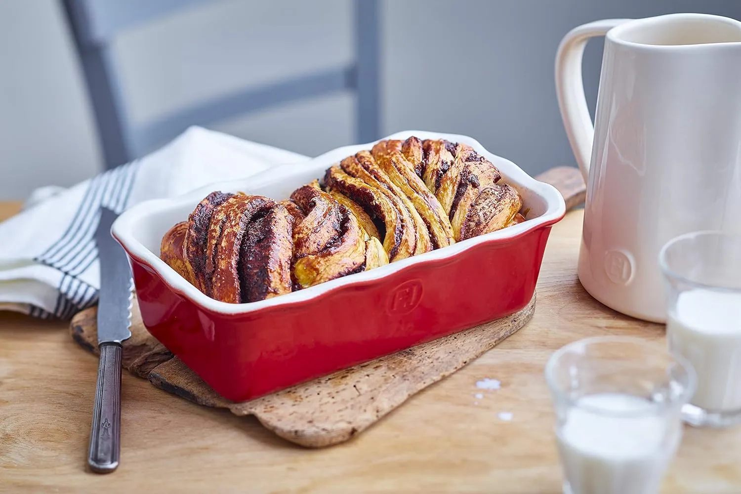Emile Henry Modern Classic Loaf Pan, 10 x 5.8 x 3.1 inches, Twilight