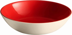 Emile Henry EVERYDAY COLLECTION 8.75"|1 qt Ceramic Pasta bowl, Rouge & Cream