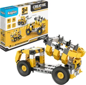 Engino: Creative Builder - 3-in-1 Tipper Truck - Multimodel Vehicle Brick Set, Machinery Series, Snap Assembly, Engineer Construction, STEM, Kids 6 