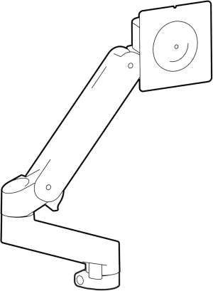Ergotron – LX Pro Monitor Arm Expansion Kit – Add-on for LX Pro Desk and Wall Monitor Arms – Matte Black