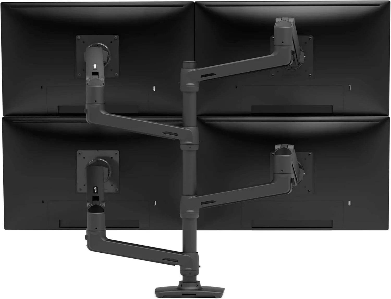 Ergotron – LX Quad Monitor Arm, VESA Desk Mount – for 4 Monitors Up to 40 Inches, 7 to 11 lbs Each – Matte Black