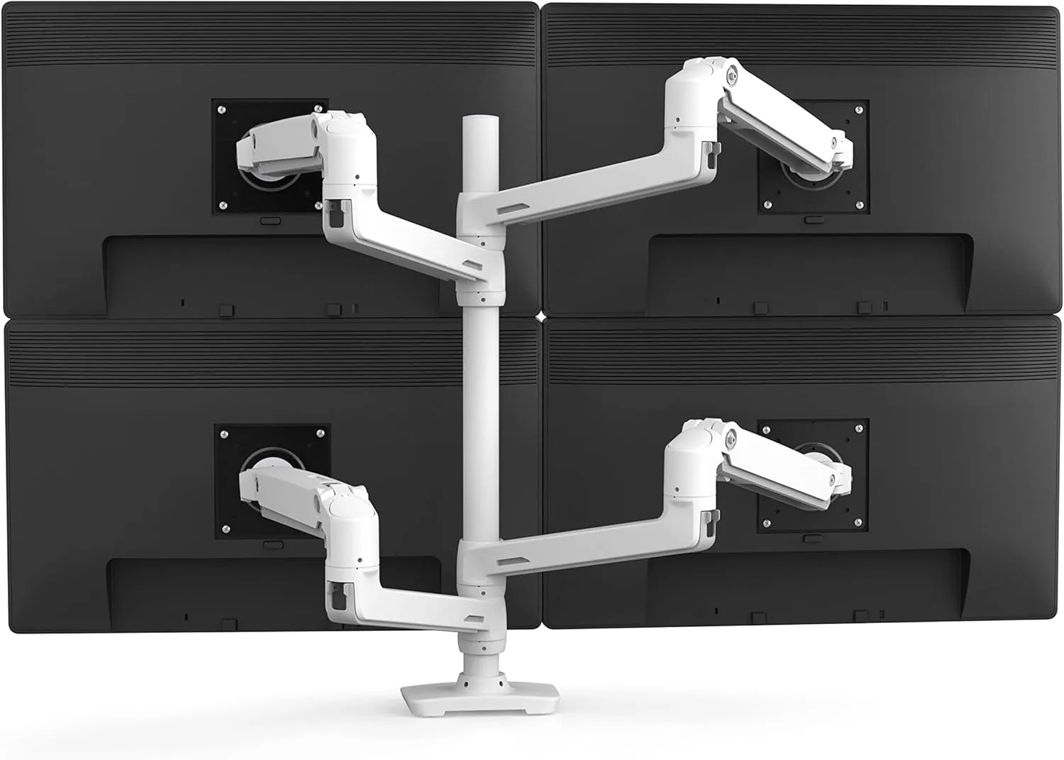 Ergotron – LX Vertical Stacking Dual Monitor Arm, VESA Desk Mount – for 2 Monitors Up to 40 Inches, 7 to 22 lbs Each – Tall Pole, White