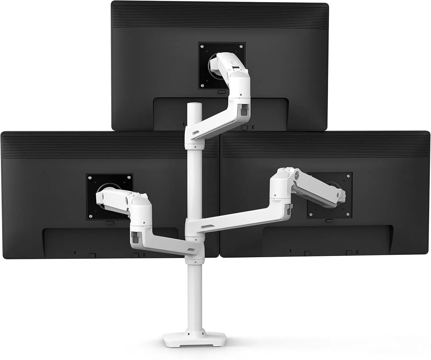 Ergotron – LX Vertical Stacking Dual Monitor Arm, VESA Desk Mount – for 2 Monitors Up to 40 Inches, 7 to 22 lbs Each – Tall Pole, White