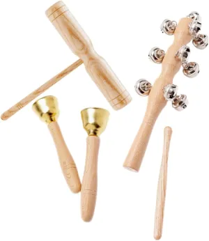 ERINGOGO Boys and Girls-Friendly Musical Instruments Set Includes Hand Bell Tambourine Perfect for Toddlers Ages 1-3
