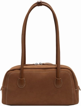 Faux Suede Zipper Leather Shoulder Strap Tote Bag Large Capacity Slouchy Hobo Handbags Purse Work Travel Shopping