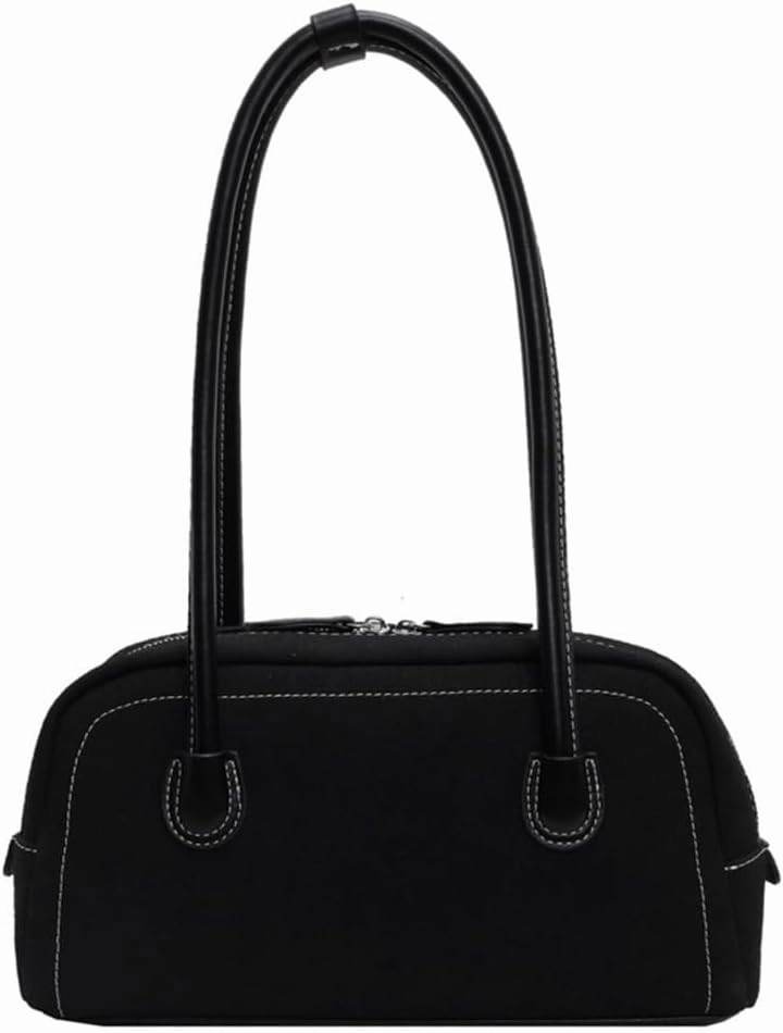 Faux Suede Zipper Leather Shoulder Strap Tote Bag Large Capacity Slouchy Hobo Handbags Purse Work Travel Shopping