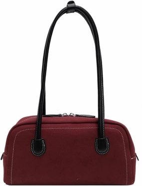 Faux Suede Zipper Leather Shoulder Strap Tote Bag Large Capacity Slouchy Hobo Handbags Purse Work Travel Shopping