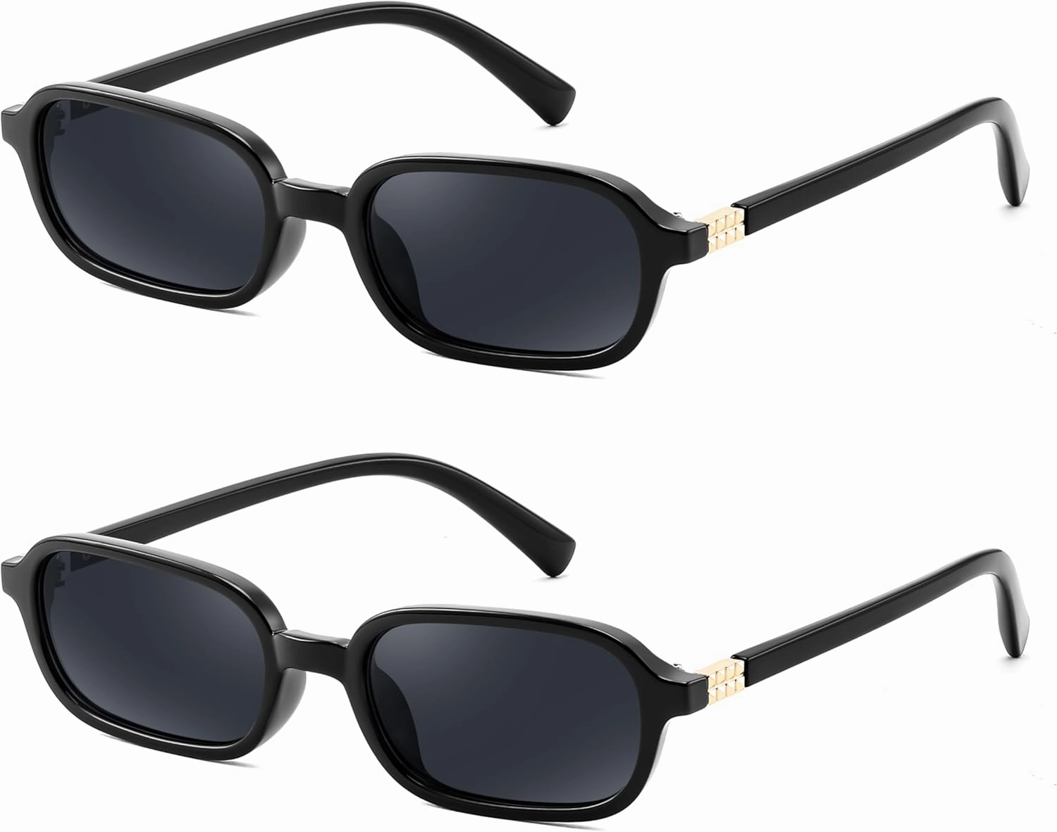 FEISEDY Retro Rectangular Sunglasses for Women Men 90s Small Vintage Fashion Square Sunnies B0282