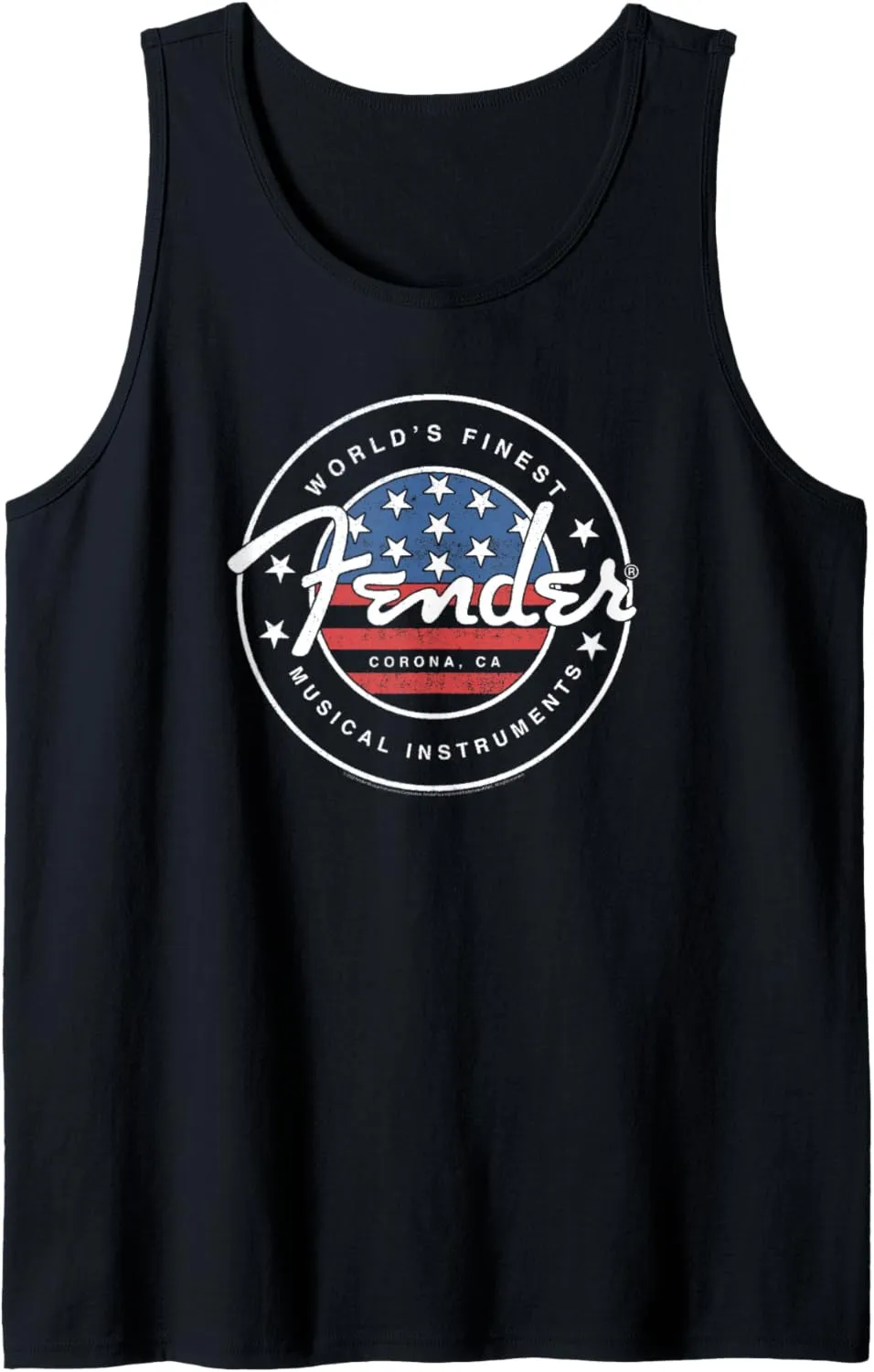 Fender American Flag Circle Stamp Logo Tank Top