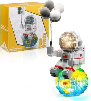 Finger Rock Astronaut Mini Bricks Miniature Building Set Micro Building Kits for Adults and Kids 12-15 Space Toys with Balloons - Compatible Nano (1368 Pieces)