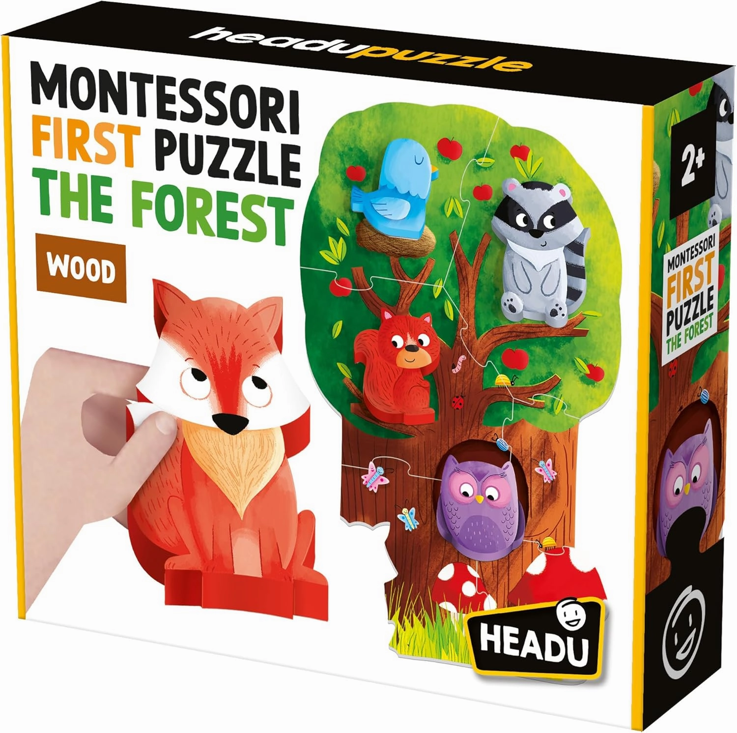 First Montessori Puzzle Forest – Toddler Learning Activities Ages 2-4, Educational Montessori Toys for 2 3 4 Year Old Boys Girls, Toddler Wooden Puzzles, Baby Learning Toys, Teaching Games