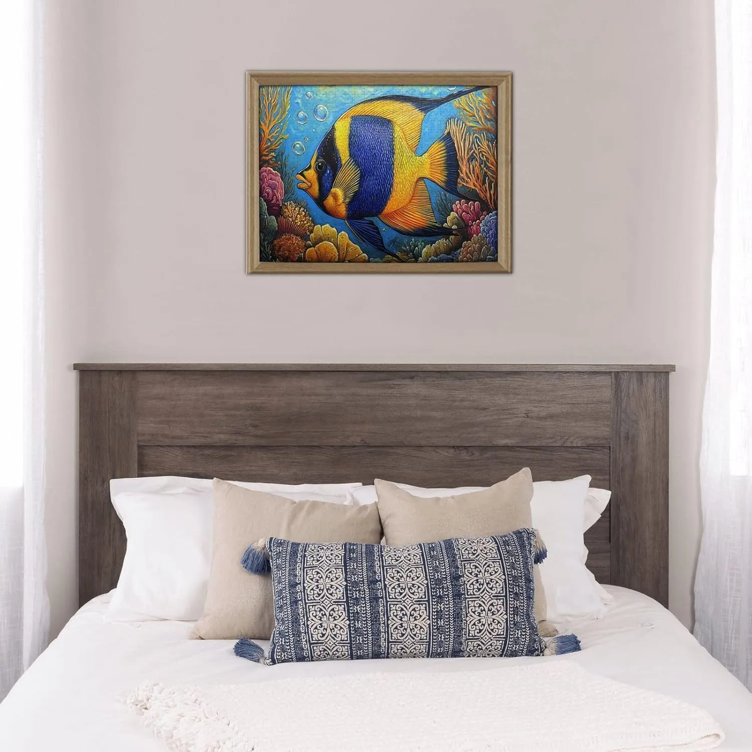 Fish Jigsaw Puzzles Under The Sea 500 Pieces, Wonderful Imagination, Wooden Puzzle for Adults, Release Stress, Relax Entertainment Game, Suitable for Gifts for Friends and Family