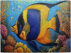 Fish Jigsaw Puzzles Under The Sea 500 Pieces, Wonderful Imagination, Wooden Puzzle for Adults, Release Stress, Relax Entertainment Game, Suitable for Gifts for Friends and Family