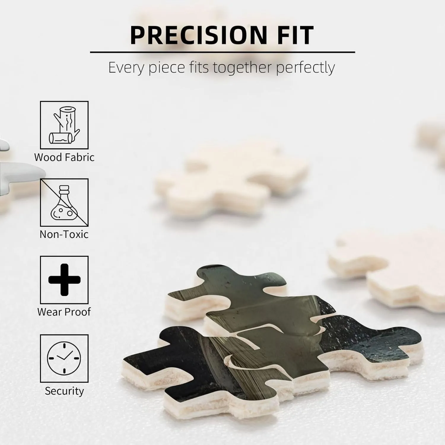 Fish Jumping On The Toilet, 500 Pcs of Vibrant Adult Wooden Puzzles, Interesting Casual Game to Release Stress from Work and Relax Your Body and Mind，Complete with Family and Friends