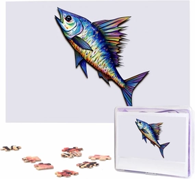 Fish Art Wooden Puzzles for Adults 1000 Pieces Personalized Jigsaw Puzzle Interesting Custom Photo Puzzles Gift for Holiday Birthday Wedding Anniversay