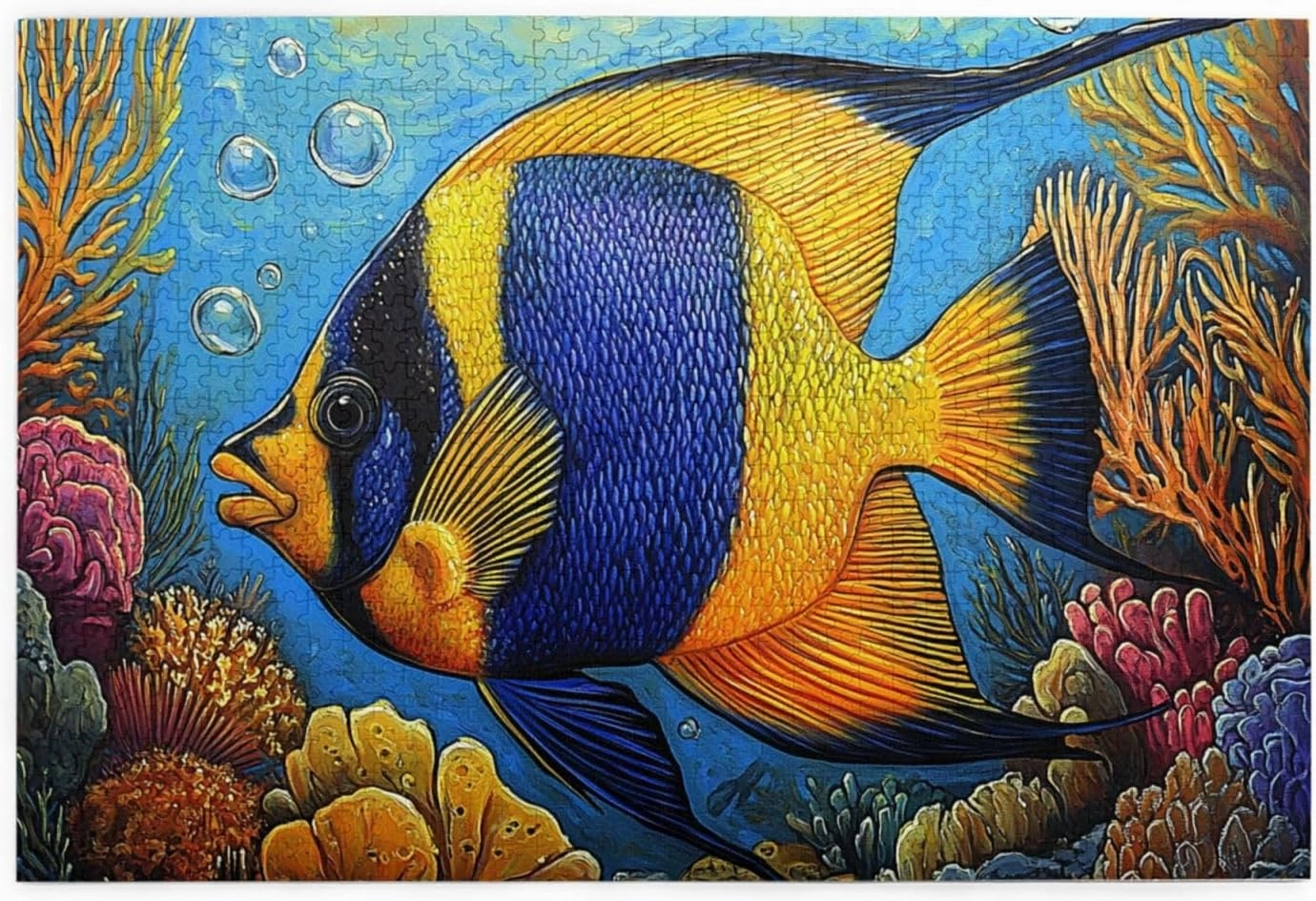 Fish Jigsaw Puzzles Under The Sea 1000 Pieces, Wonderful Imagination, Wooden Puzzle for Adults, Release Stress, Relax Entertainment Game, Suitable for Gifts for Friends and Family