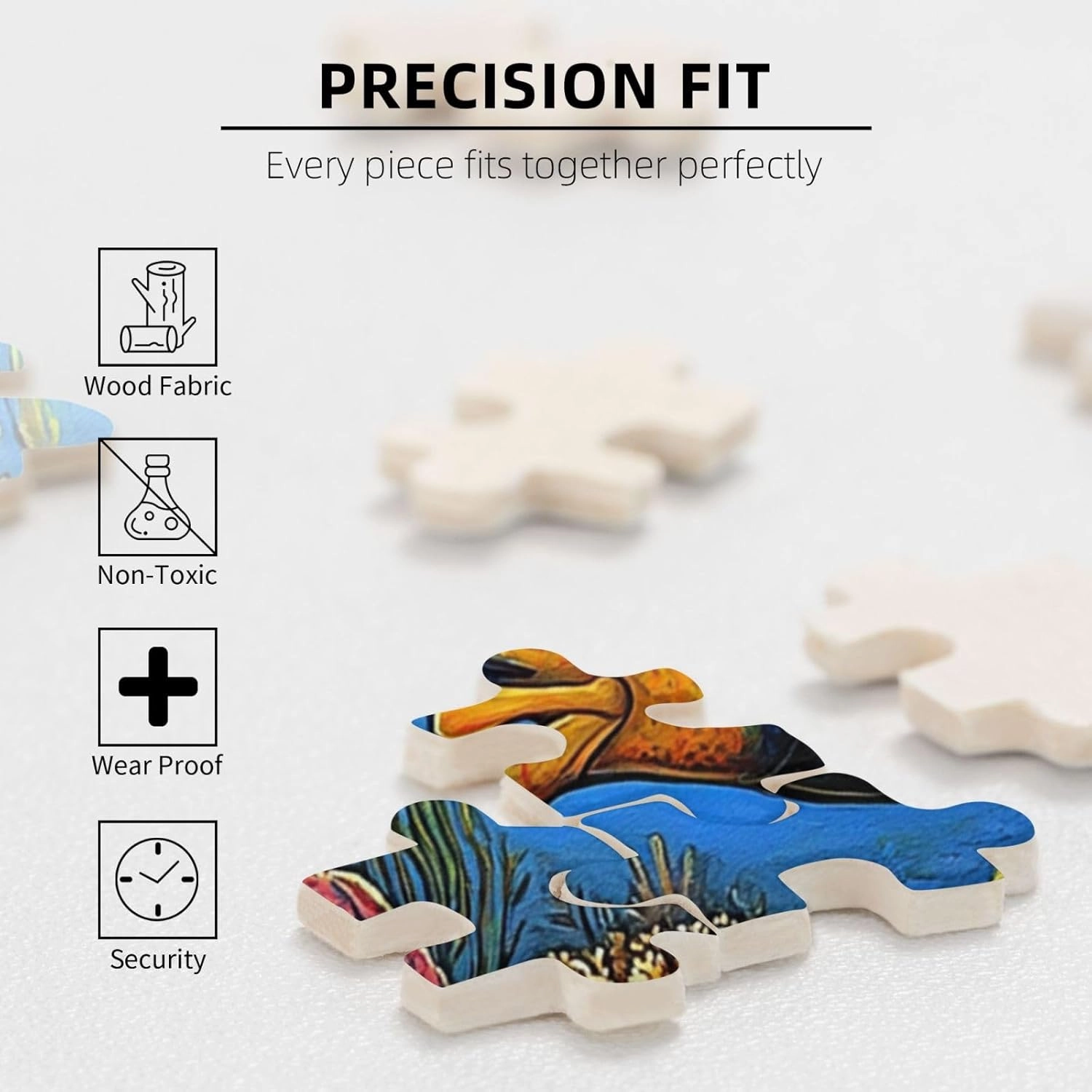 Fish Jigsaw Puzzles Under The Sea 1000 Pieces, Wonderful Imagination, Wooden Puzzle for Adults, Release Stress, Relax Entertainment Game, Suitable for Gifts for Friends and Family