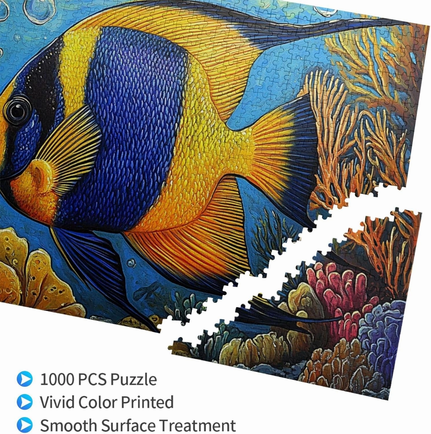 Fish Jigsaw Puzzles Under The Sea 1000 Pieces, Wonderful Imagination, Wooden Puzzle for Adults, Release Stress, Relax Entertainment Game, Suitable for Gifts for Friends and Family