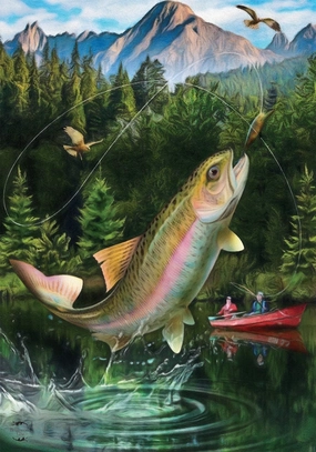Fishing Lakeside Scenery 1000 Piece Creative Fun Jigsaw Puzzle for Adults Challenging Traditional Puzzle Perfect for Family Nights Game