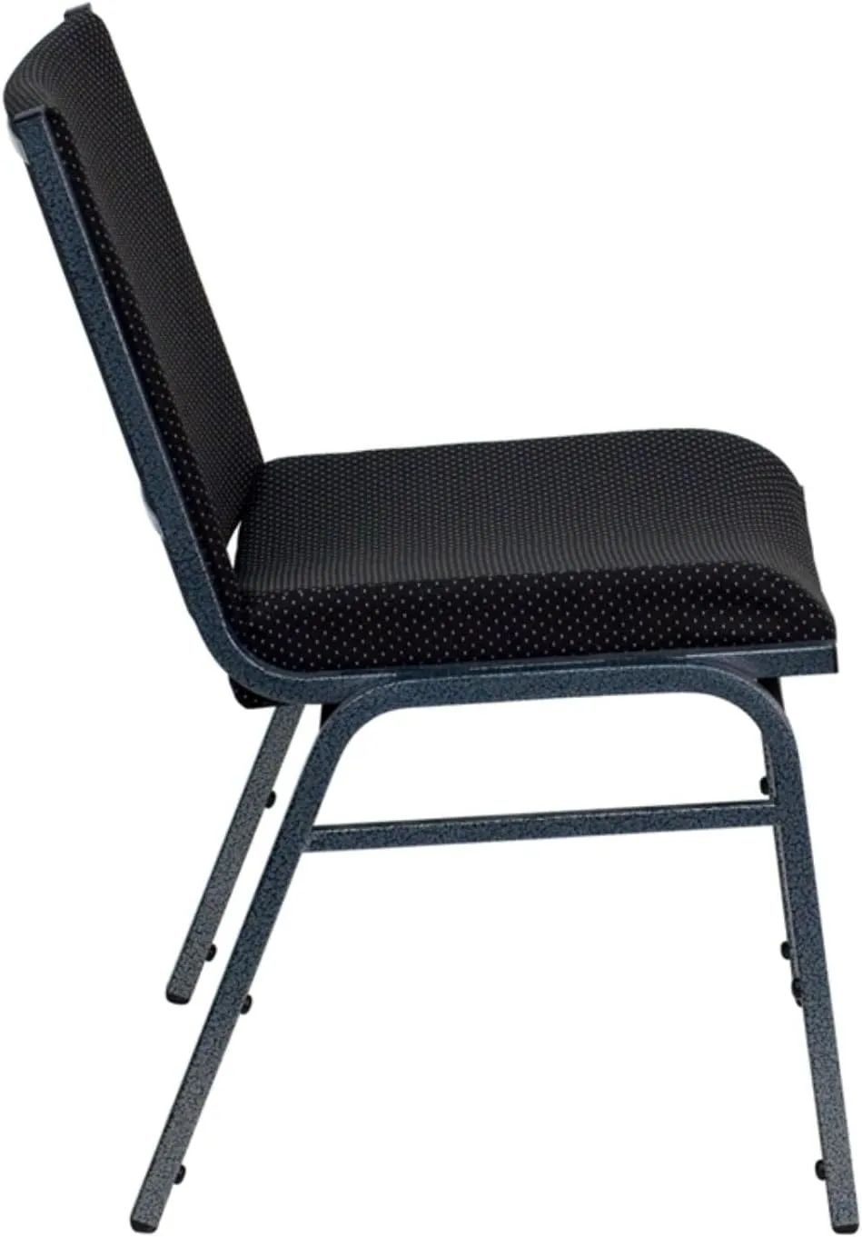 Flash Furniture HERCULES Series Heavy Duty Black Dot Fabric Stack Chair with Ganging Bracket