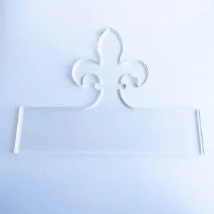 Fleur-de-lis Charcuterie Board Handle Template, Clear Acrylic Router Jig, Woodworking Template, Craft Template
