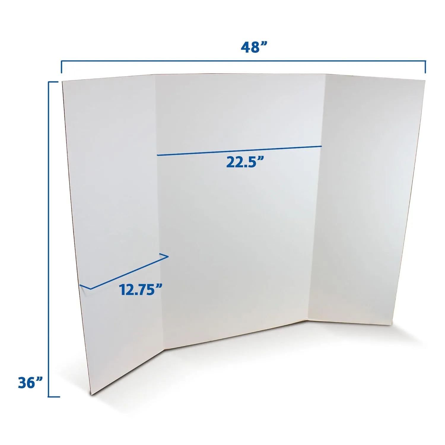 Flipside Products 36” x 48” Project Boards for Presentations, Science Fair, School Projects, Event Displays and Trifold Picture Board, Proudly Made in USA - Clay White - 10 Pack