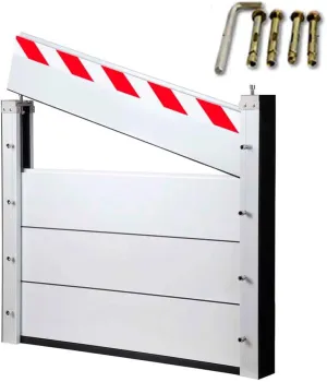 Flood Barrier, Garage Door Flood Barrier, Hurricane Flood Protection, Sandbags Alternative, Heavy-Duty Aluminum Flood Barrier, Water Barrier for Flooding, Reusable HXQSL(440x60cm)