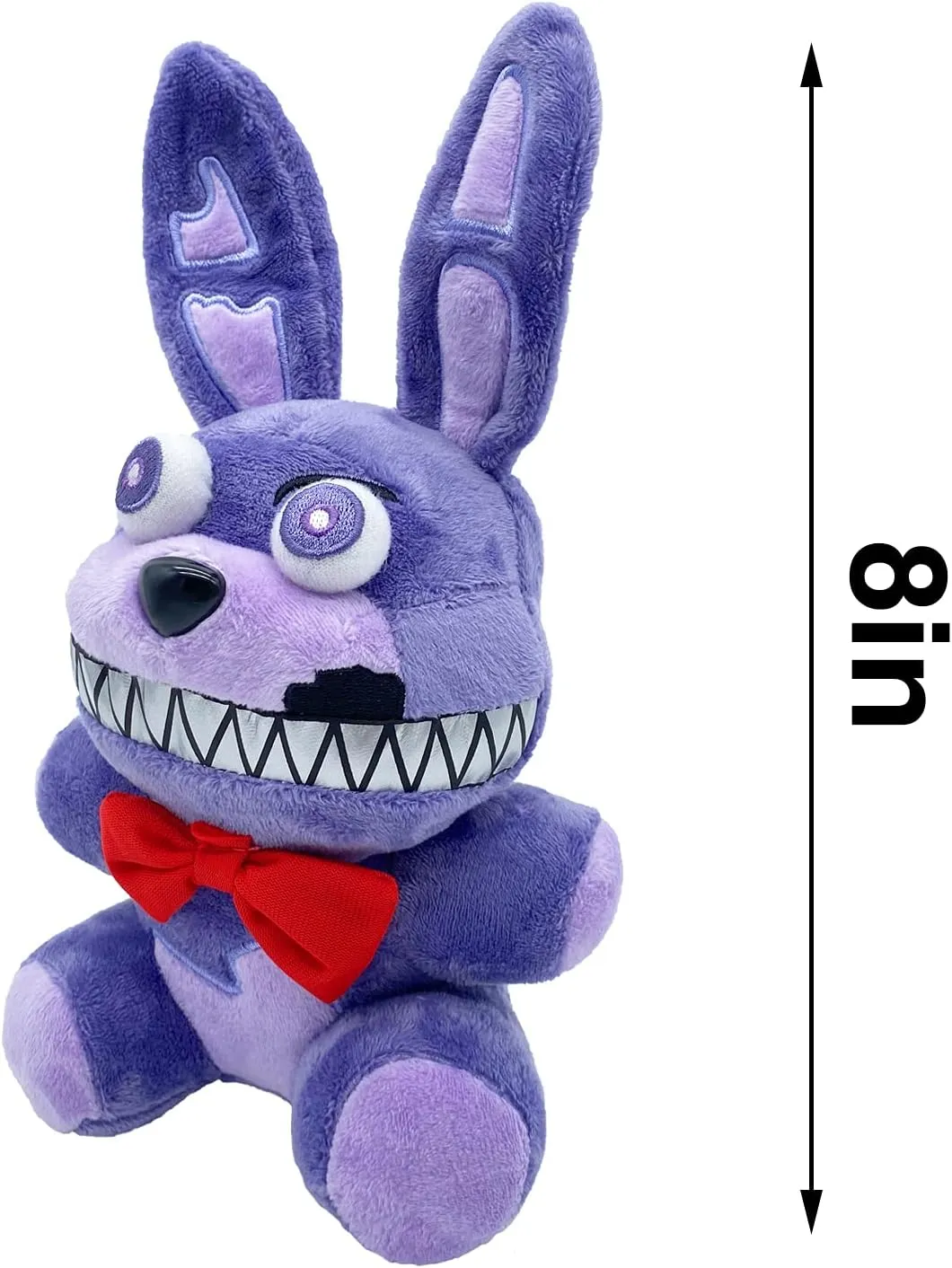 FNAF Nightmare Bonnie Plush Toy Suitable for Collection, FNAF Plushies Stuffed Doll for Boy Girl Christmas Halloween Birthday Gift, 8“ (Purple Bonnie Rabbit)