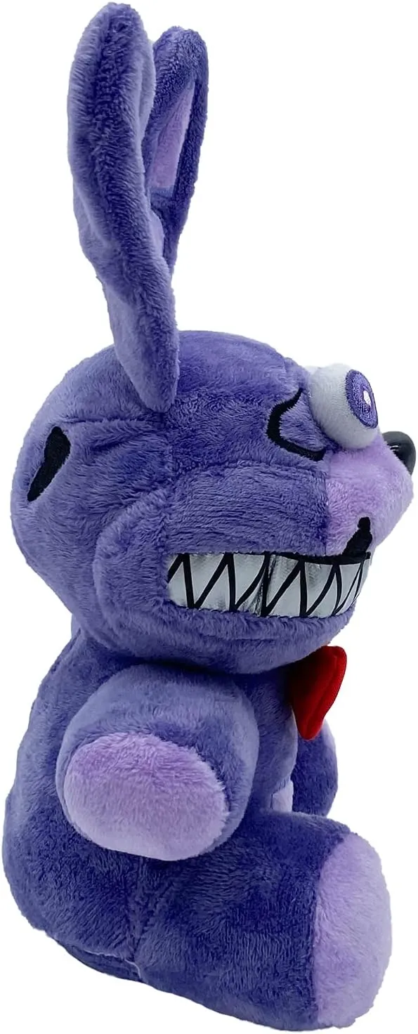 FNAF Nightmare Bonnie Plush Toy Suitable for Collection, FNAF Plushies Stuffed Doll for Boy Girl Christmas Halloween Birthday Gift, 8“ (Purple Bonnie Rabbit)