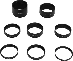 Focal Length Extension Tube Kit, 8 PCS Aluminum Alloy M48X0.75 Astronomical Extension Tube Kit 3 5 7 10 12 15 20 30mm Extending Ring for Astronomical Telescope Photography