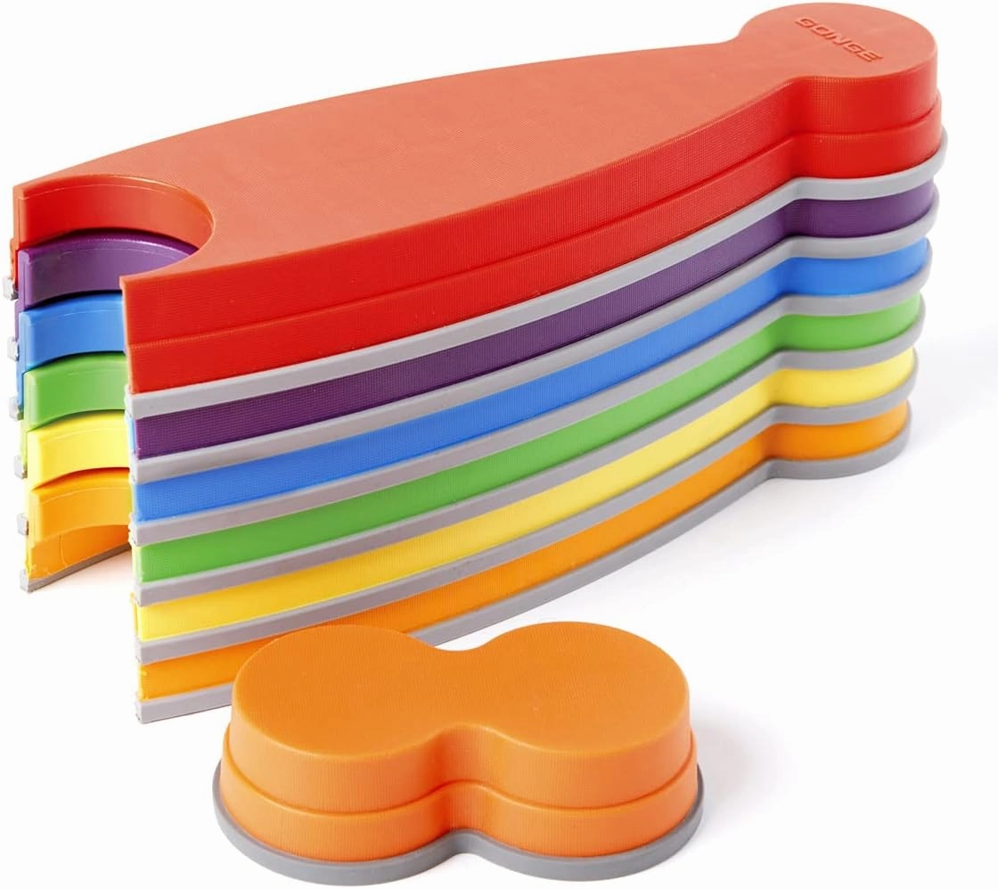 GONGE River Balance Course Set - 7 Elements For Gross Motor Skills Development, Multiple Path Creations - Safe and Sturdy - Ages 2 , Vibrant