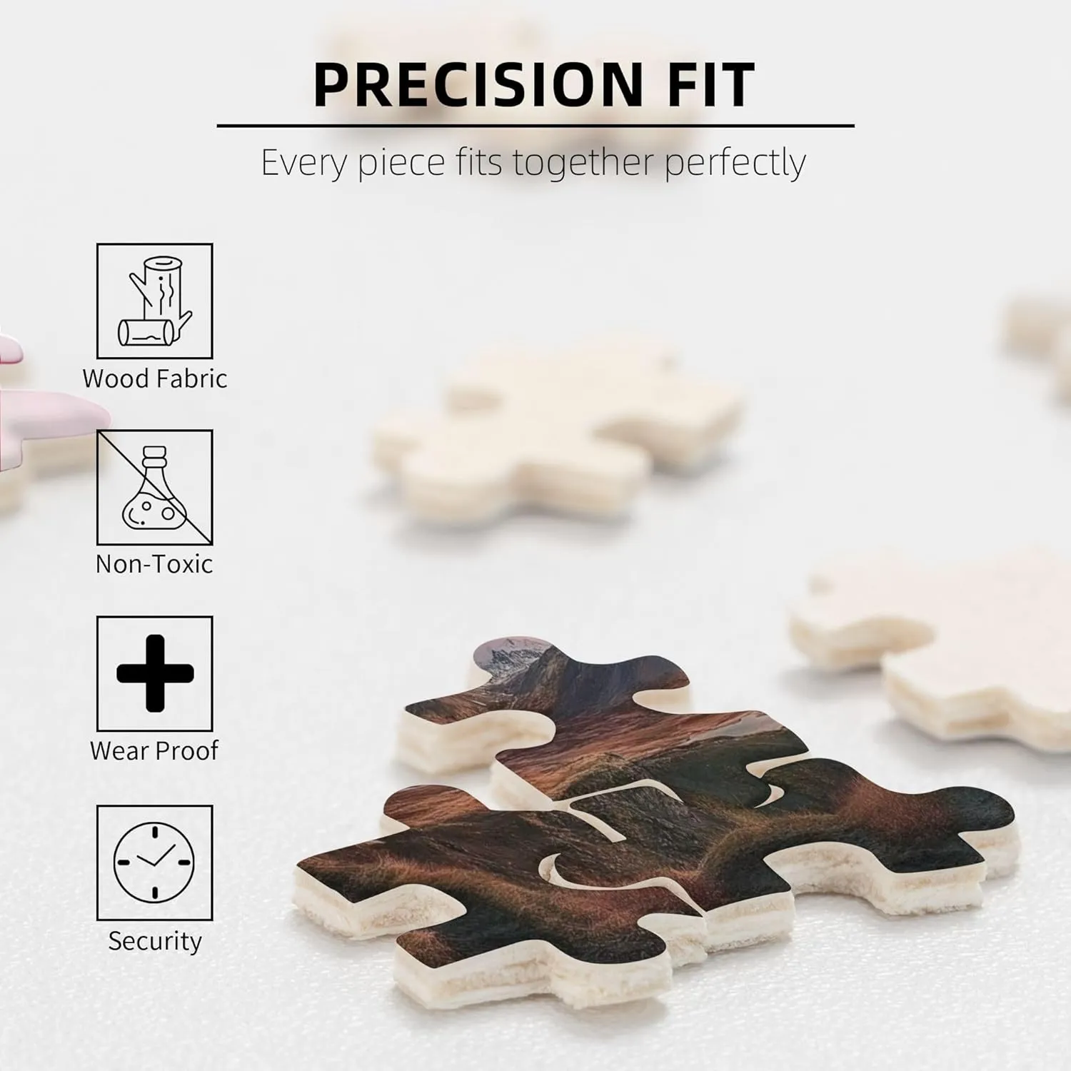 Gorgeous Polar Aurora 500 Pcs Jigsaw Puzzles,Enjoy The Puzzle Solving Process,Suitable for Family Entertainment Activities,Modern Art Scenery Wooden Puzzle for Home Wall Decor