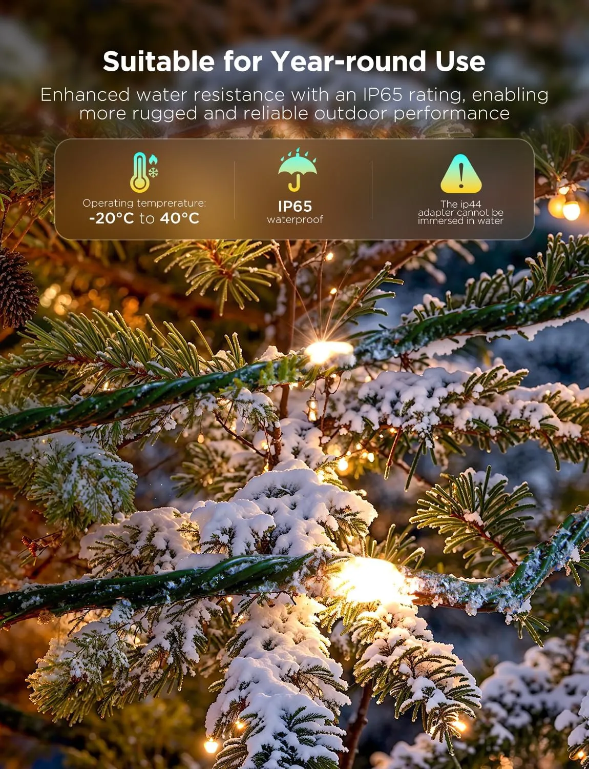 Govee Christmas Lights 2, RGBWIC 99FT 300LEDs Holiday String Lights with Shape Mapping Function, Smart LED Decoration for Indoor Outdoor Tree, 130  Preset Scenes, Voice and APP Control, Green Wire