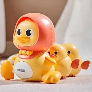 Gzsbaby Baby Musical Duck Toy Set with 2 Baby Ducks Light Up Tummy Time Crawling Moving Dancing Toys for Babies Birthday Gifts for Boy Girl