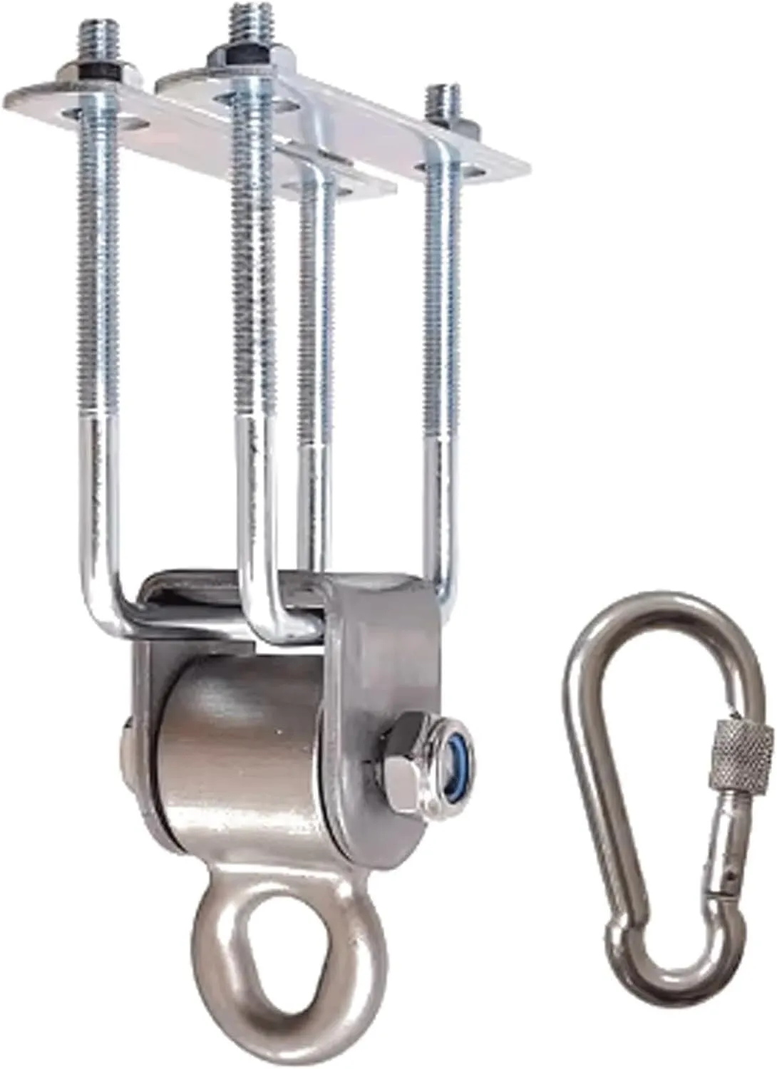 Hammock Hooks，Swing Hooks Heavy Duty， Swing Hook Heavy Duty Swing Hooks Eye Bolt Hook Load-Bearing Swing Accessories Double Bearing Swing Buckle for Square and Round Tube(50 mm)
