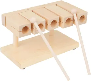 HANABASS 1 Set Rhythm Bar Wooden Percussion Instrument for Early Education Play Maple Wood for Safe Smooth Surface for Home and Outdoor Activities