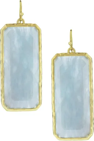Harlow & Dylan "Blue Ice" Milky Aqua Earrings