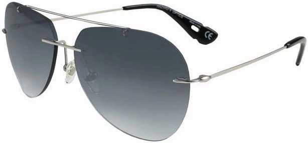 HAZARD 4 Men's Classic Cluster: Frameless Aviator Sunglasses-Silver (Regular)