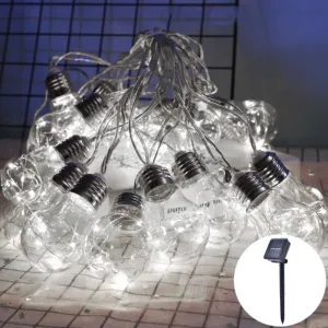 HULIANFU Solar Led Bulb Chain Balloon G45 Led String Fairy Light White Warm White Colorful Led Ball Wedding Courtyard Decoration