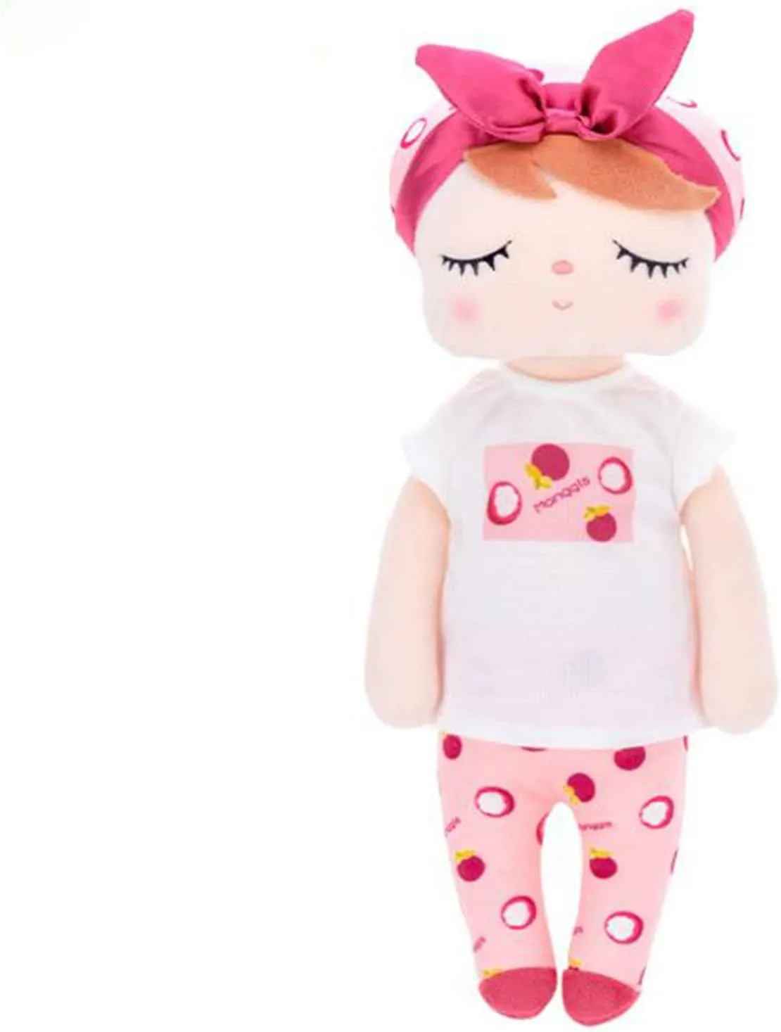 HYL World Me Too Stuffed Toys Angela Plush Fruit Girls Doll for Baby Kids 13.3 Inches,Mangosteen