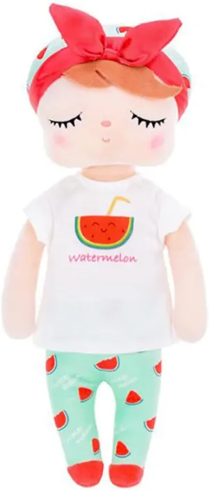 HYL World Me Too Stuffed Toys Angela Plush Fruit Girls Doll for Baby Kids 13.3 Inches,Watermelon