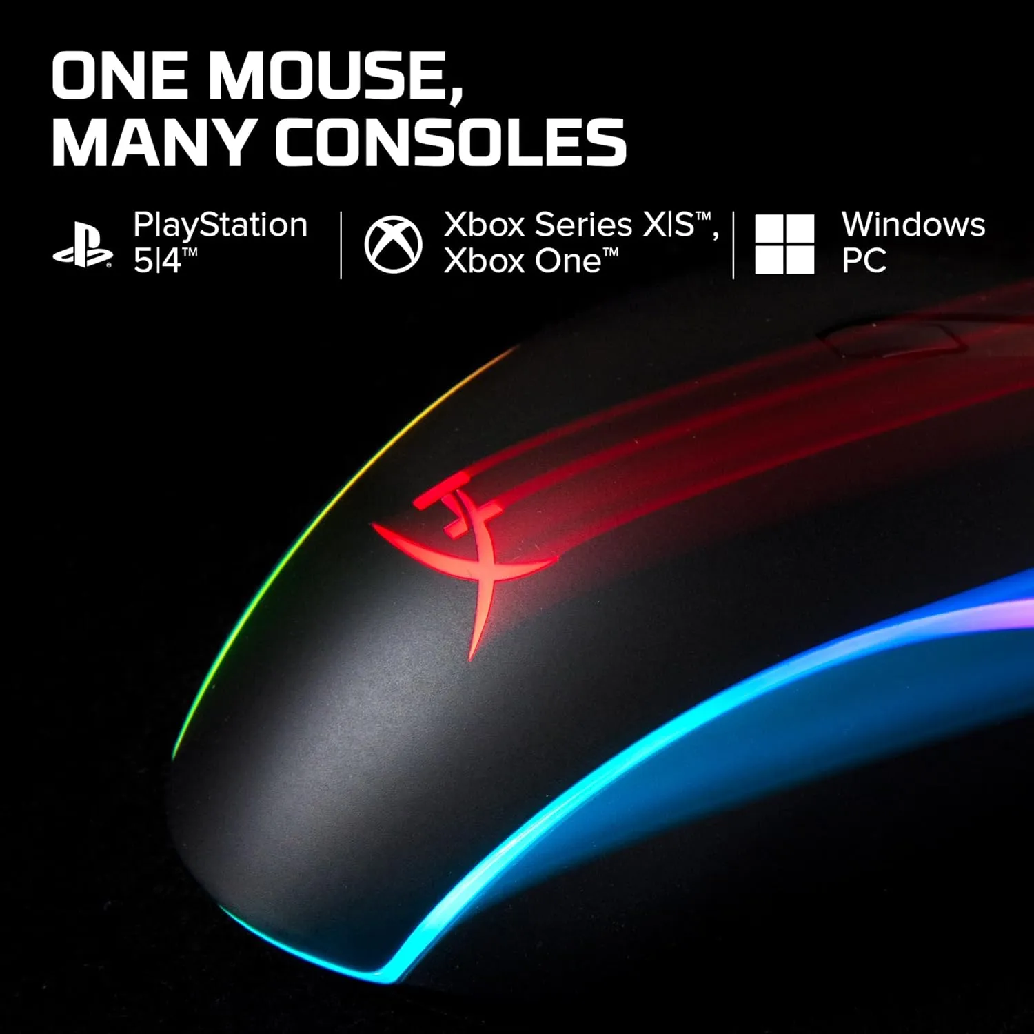 HyperX Pulsefire Surge - RGB Wired Optical Gaming Mouse, Pixart 3389 Sensor up to 16000 DPI, Ergonomic, 6 Programmable Buttons, Compatible with Windows 10/8.1/8/7 - Black