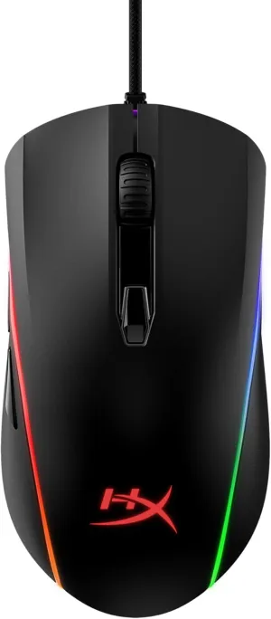 HyperX Pulsefire Surge - RGB Wired Optical Gaming Mouse, Pixart 3389 Sensor up to 16000 DPI, Ergonomic, 6 Programmable Buttons, Compatible with Windows 10/8.1/8/7 - Black