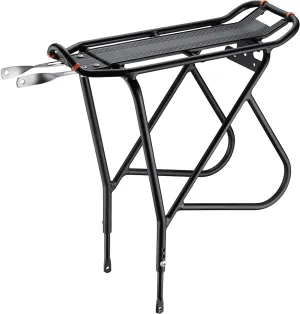 Ibera Bike Rack - Bicycle Touring Carrier Plus  for Disc Brake/Non-Disc Brake Mount, Fat Tire Bikes, Frame-Mounted for Heavier Top & Side Loads, Height Adjustable for 26"-29" Frames