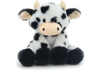 Injoy Group 9”Milk Cow Soft Stuffed Plushie Toys,Cute Cattle Toys Lifelike Stuffed Animal for Children Kids, White and Black