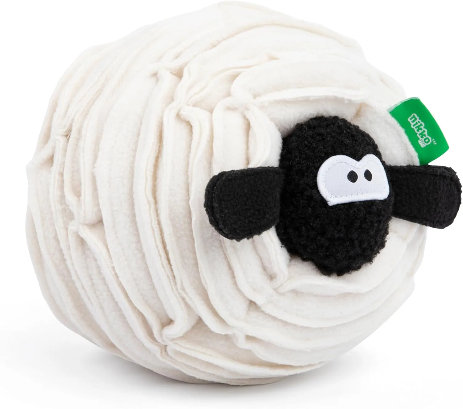 Interactive Enrichment Toy for Dogs - Squeaky Plush Snuffle Sheep, A Treat Dispensing Puzzle Toy, Stress and Anxiety Relief