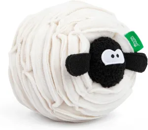 Interactive Enrichment Toy for Dogs - Squeaky Plush Snuffle Sheep, A Treat Dispensing Puzzle Toy, Stress and Anxiety Relief