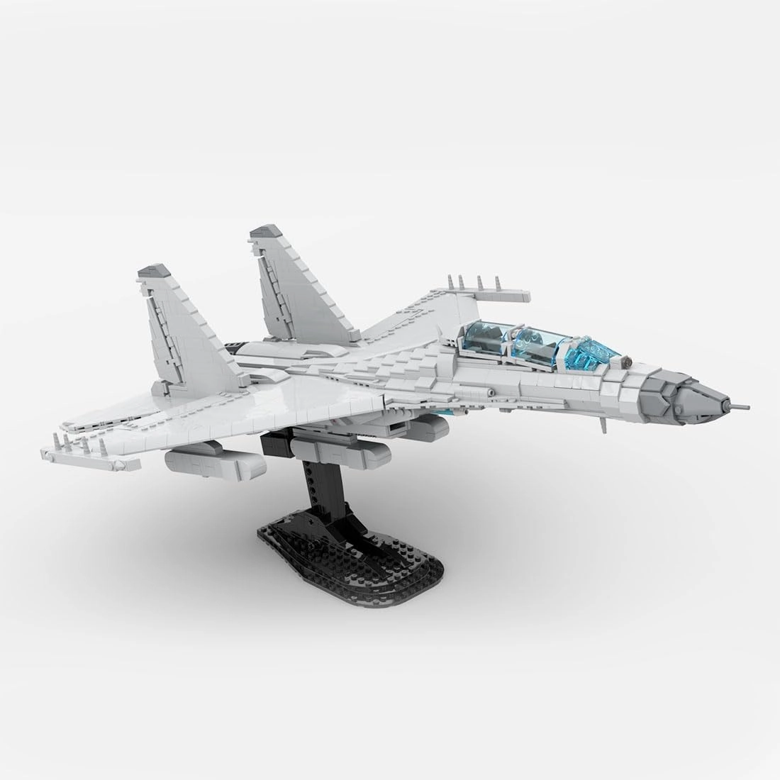 J-16 Fighter Jet Building Blocks Model, 2180PCS 1/35 Scale MOC Creative Military Aircraft Model Display Set, Collectible Gifts Set for Adults