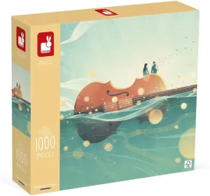 Janod - 1000-Piece Puzzle - Romance at Sea - Suitable for Adults, Teenagers and Children - Made in Europe - Ages 9  - J02513