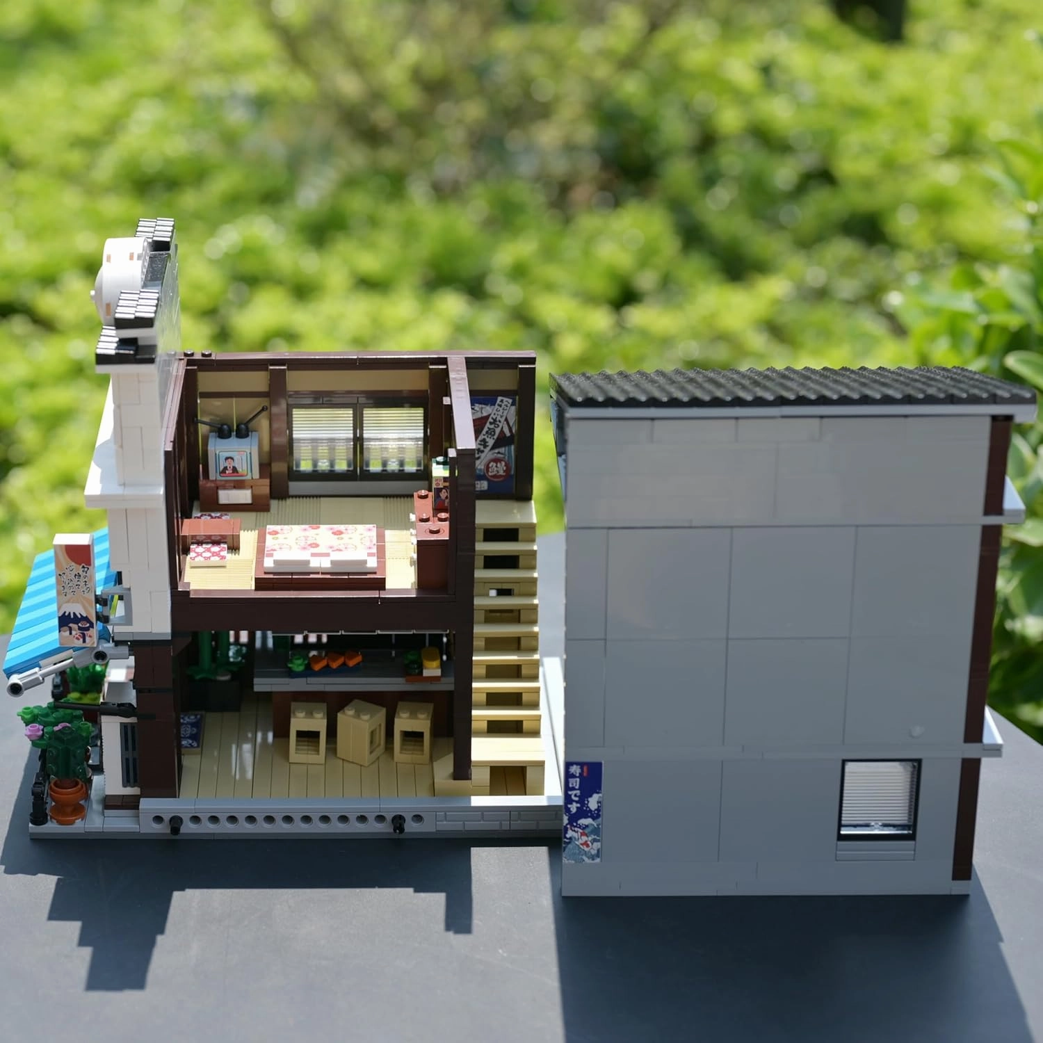 Japanese Sushi House Building Set,MOC Japan Street City View, Creative Architecture Construction Building House Kit for Adults(1665PCS)